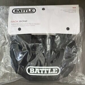 Battle Back Bone Youth Football Back Plate Pad High Impact‎ Foam Black